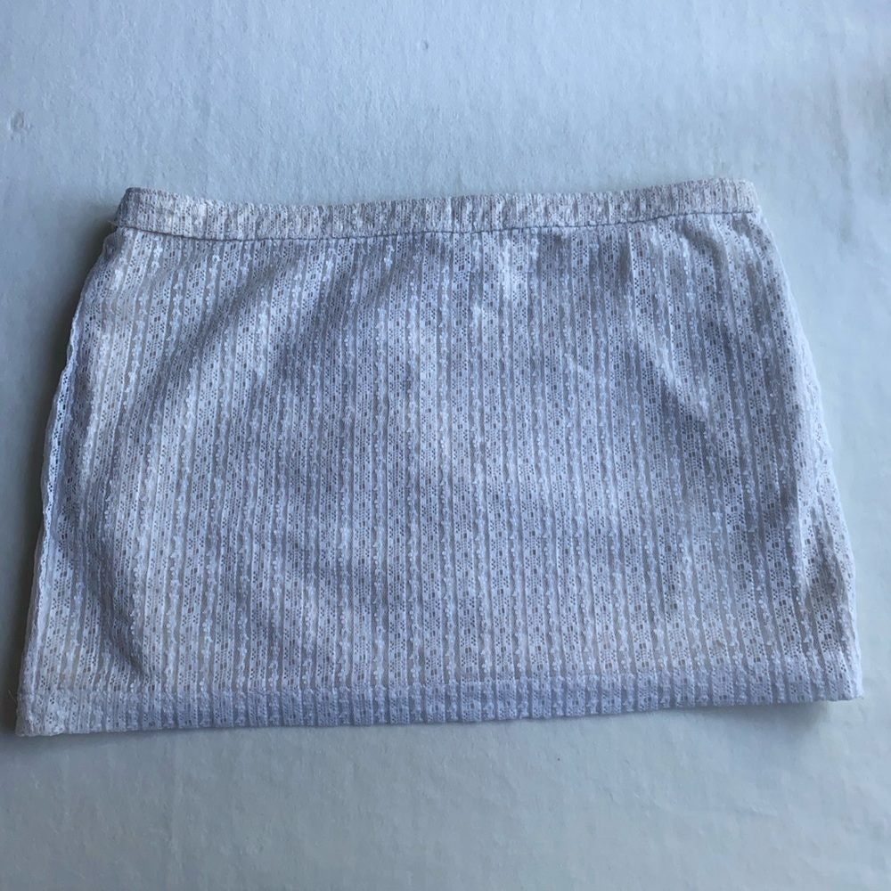 Hollister White Lace Mini Skirt Women’s M Y2K Aesthetic Boho Festival - Picture 2 of 11